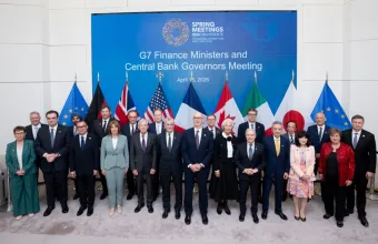 Ο Κυριάκος Πιερρακάκης στη συνεδρίαση της G7