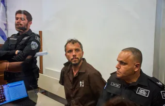 Brazilian activist Thiago Ávila, center, a member of the Global Sumud Flotilla