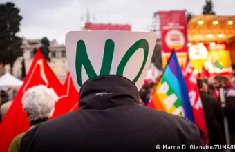 Διαμαρτυρία στην Ιταλία