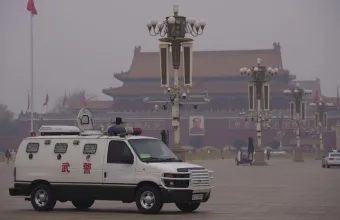 Chinese paramilitary police van