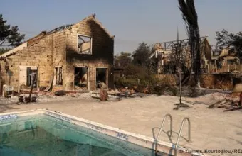 Καμένες οικίες στη Λεμεσό