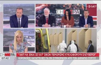 Κορωνοϊός-Καταγγελία δημάρχου Πύργου: Άνθρωποι που πρέπει να είναι σε κατ' οίκον περιορισμό κυκλοφορούν