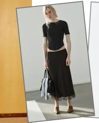 Σατέν φούστα styling