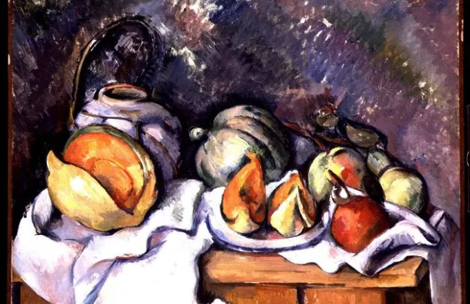 Painting by French impressionist Paul Cezanne