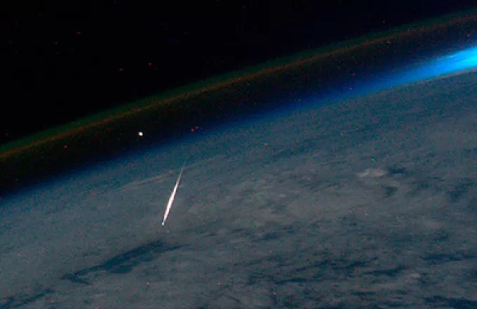 Εντυπωσιακή φωτογραφία των Περσείδων από τον Διεθνή Διαστημικό Σταθμό