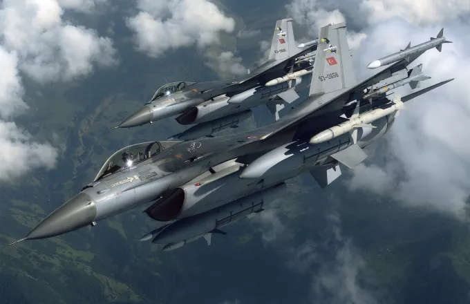 Υπέρπτηση τουρκικών F-16 πάνω από τους Λειψούς