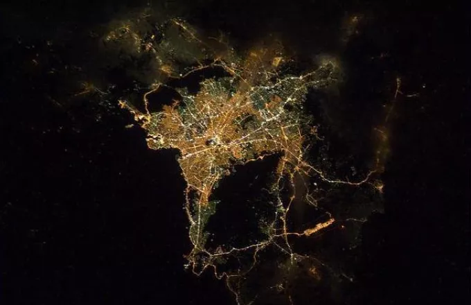 Η νυχτερινή Αθήνα από το Διεθνή Διαστημικό Σταθμό
