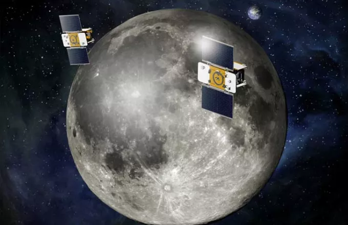 Δύο ρομποτικά σκάφη GRAIL της NASA σε τροχιά γύρω από τη Σελήνη