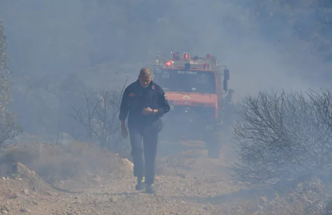 Φωτιά κοντά σε οικισμό στην Ηλεία, μεγάλη κινητοποίηση λόγω ανέμων