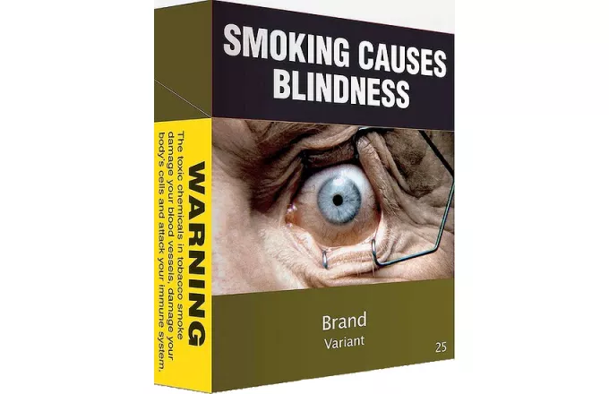 Πακέτα τσιγάρων στην Αυστραλία με εικόνες ασθένειας και θανάτου