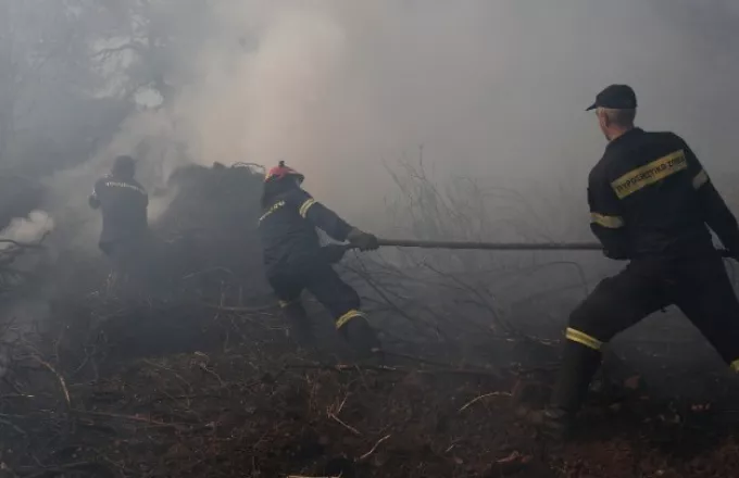 Εύβοια: Οριοθετημένη αλλά επικίνδυνη η φωτιά στην Πλατάνα