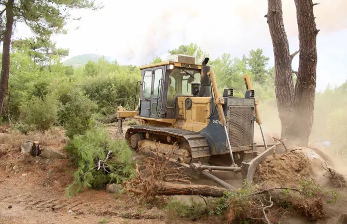 Γκρεμίζεται η δεύτερη αυθαίρετη ταβέρνα στο προστατευόμενο δάσος του Σχινιά