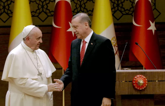Συνάντηση Ερντογάν - Πάπα Φραγκίσκου στο Βατικανό για την Ιερουσαλήμ