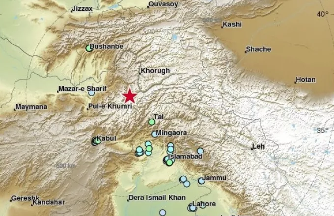 Αφγανιστάν: Σεισμός 6,1 βαθμών βορειοανατολικά της Καμπούλ