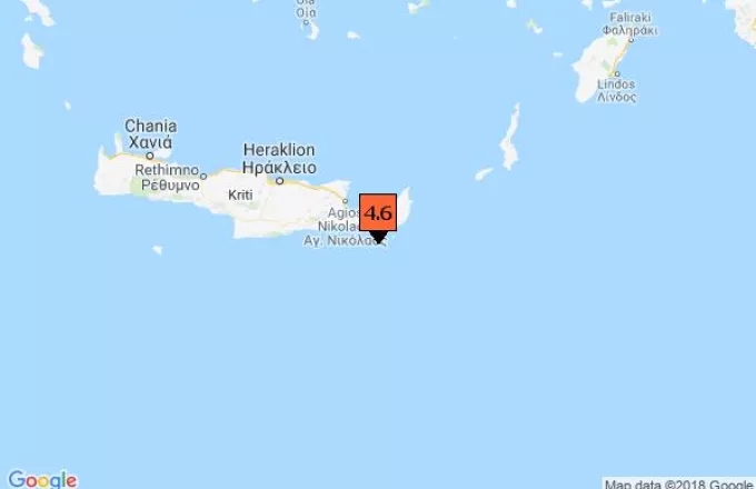 Κρήτη: Σεισμική δόνηση στα νότια της Ιεράπετρας 