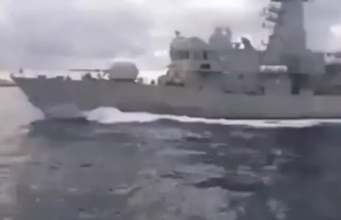 Βίντεο από την επαφή του «Νικηφόρος» με το τουρκικό πλοίο κοντά στα Ίμια