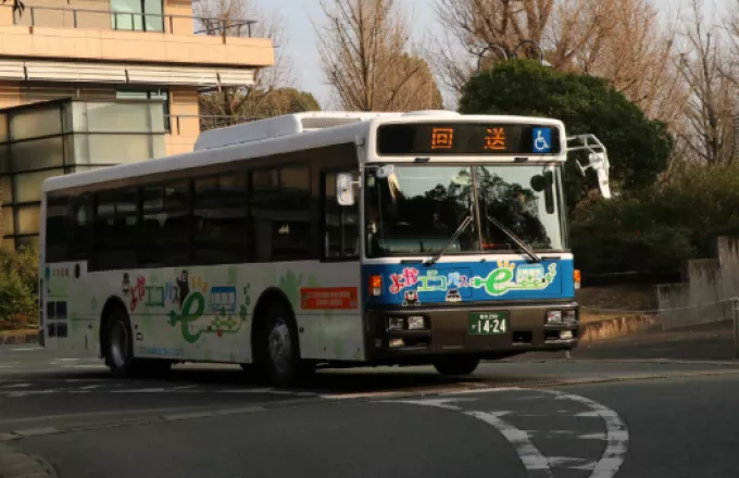 H τεχνολογία του Nissan LEAF σε λεωφορείο της Ιαπωνίας