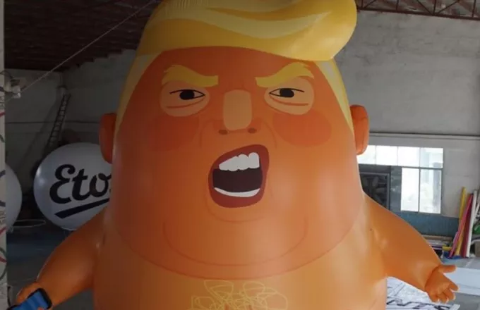 Ένα τεράστιο οργισμένο μωρό Τραμπ σε μπαλόνι θα πετά πάνω από το Λονδίνο