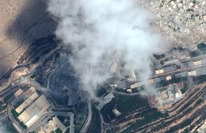 Συρία:Δορυφορικές λήψεις πριν και μετά τον βομβαρδισμό των δυτικών συμμάχων