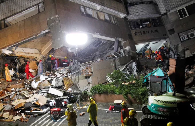 Ταϊβάν: Τουλάχιστον 7 νεκροί, 67 αγνοούμενοι μετά τον ισχυρό σεισμό 