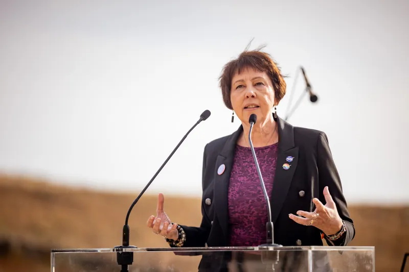 H δρ Nicola Fox, NASA Head of Science, στη Δήλο τον Μάιο 2024    © WHF/Stephan Talneau