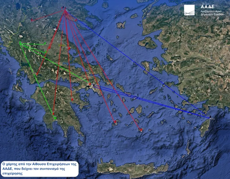 Χάρτης διαδρομών λαθρεμπορίου