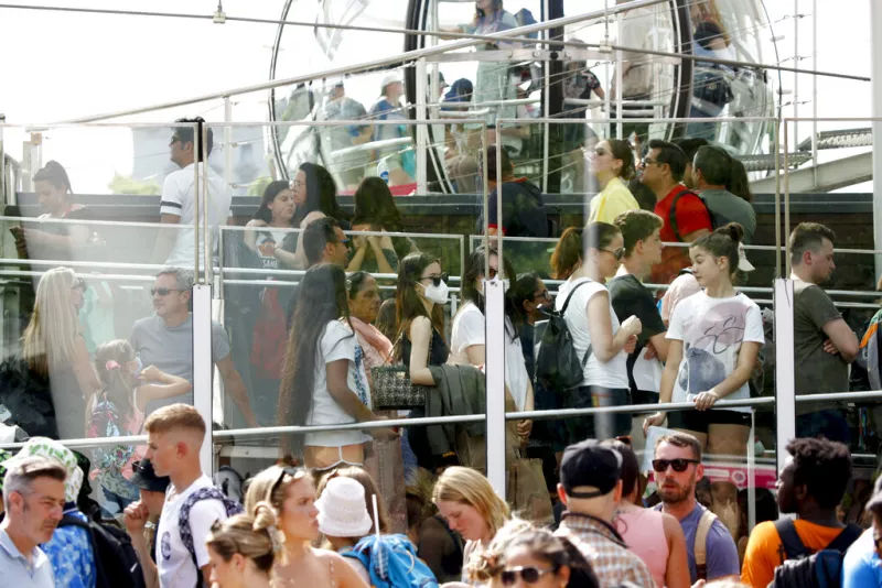 Τουρίστες στο London Eye
