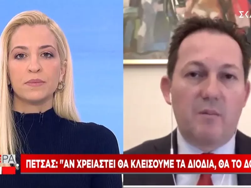 Πέτσας στον ΣΚΑΪ: Αν χρειαστεί κλείνουμε τα διόδια - Εξετάζουμε περιορισμό μετακινήσεων άμεσα