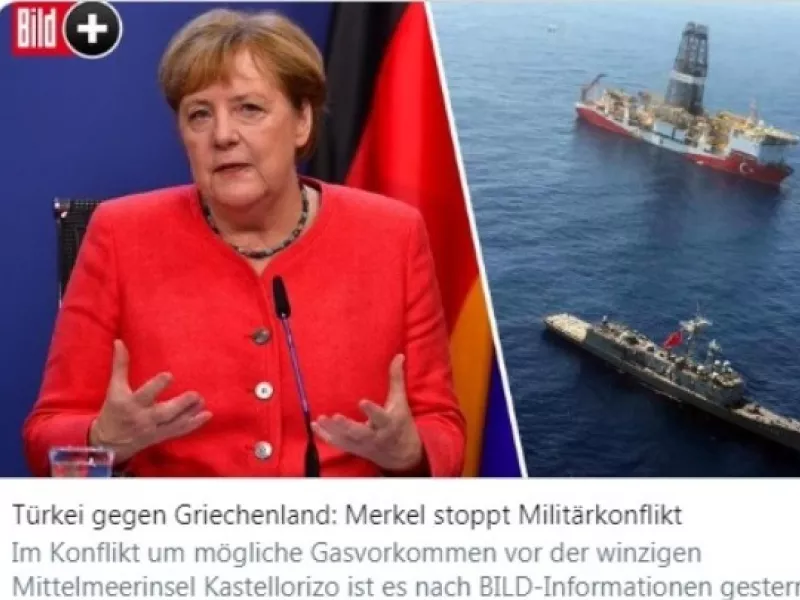 Bild: Η Μέρκελ απέτρεψε θερμό επεισόδιο μεταξύ Ελλάδας και Τουρκίας - Το παρασκήνιο