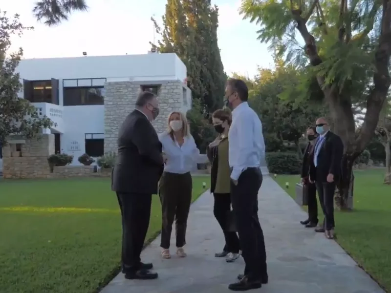 Πομπέο: Αναχώρησε από την Κρήτη (βίντεο)