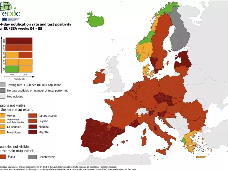 ECDC: «Κοκκίνισε» η Αττική - Η Ελλάδα μοναδική χώρα της Ν. Ευρώπης με «πράσινη» περιοχή