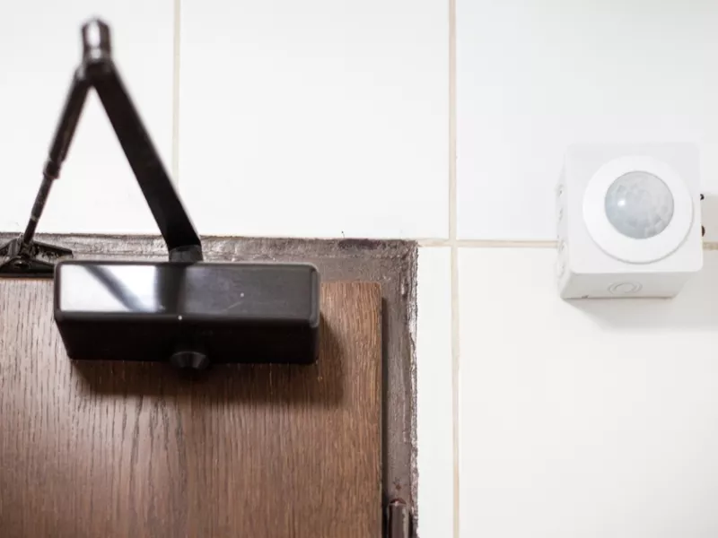 surveillance camera in the toilet room