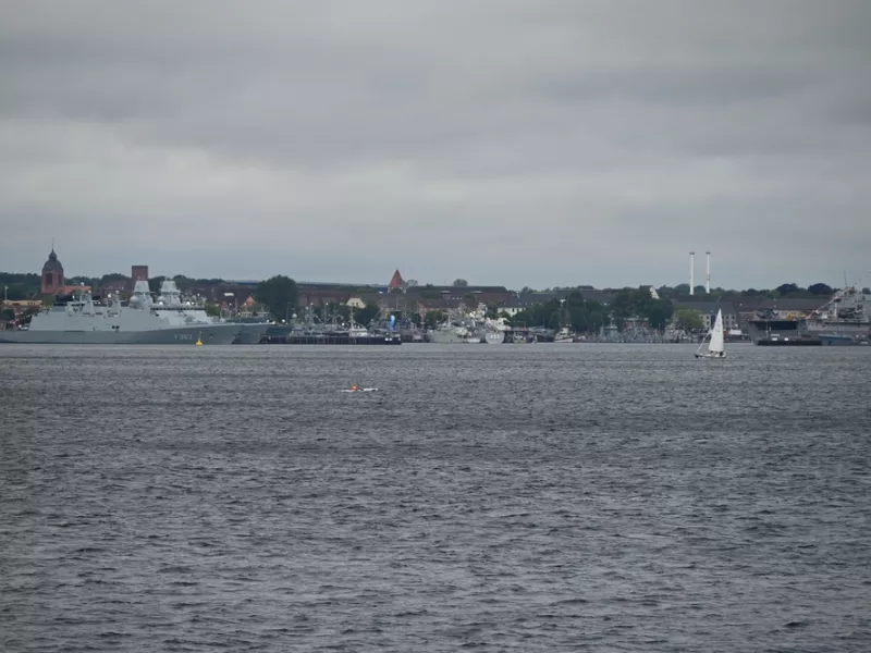 Hamburg, Germany - Navy ships docked at Hamburg Naval Base