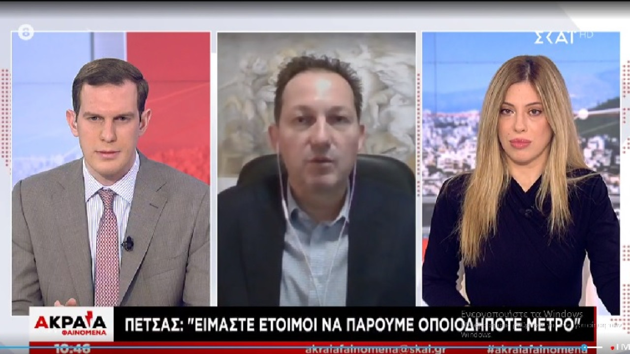 Πέτσας στον ΣΚΑΪ για lockdown: Ο πρωθυπουργός ενημερώνεται και αποφασίζει