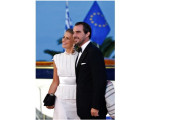 Prince Nikolaos of Greece and Denmark right, his wife Princess Tatiana of Greece 