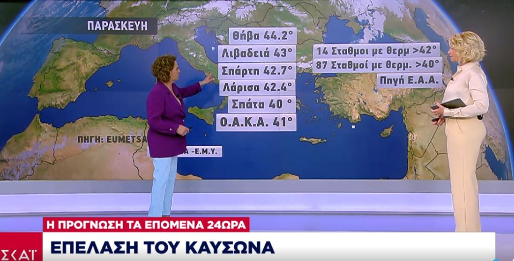 Καύσωνας - Θερμοκρασίες