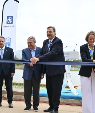 Alpha Bank και Ελληνική Ολυμπιακή Επιτροπή εγκαινιάζουν το Ολυμπιακό Κωπηλατοδρόμιο Σχοινιά