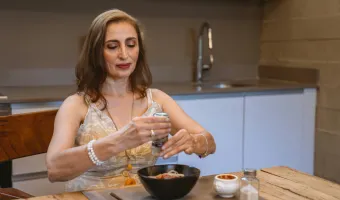 αλάτι και φαγητό ζέστη