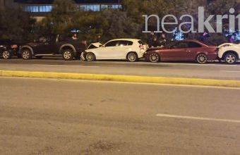 Κρήτη: Καραμπόλα με έξι αυτοκίνητα στο Ηράκλειο - Ένας τραυματίας (φωτό)