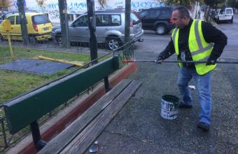 Δράσεις καθαριότητας και αποκατάστασης στην Πλατεία Αττικής από Δήμο Αθηναίων (ΦΩΤΟ)