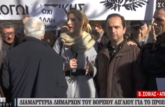 Διαμαρτυρία φορέων Βορείου Αιγαίου στο Υπουργείο Εσωτερικών για το προσφυγικό