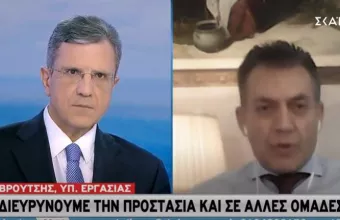 Βρούτσης στον ΣΚΑΪ:  Επεκτείνουμε τους δικαιούχους των 800 ευρώ - Οι νέες κατηγορίες