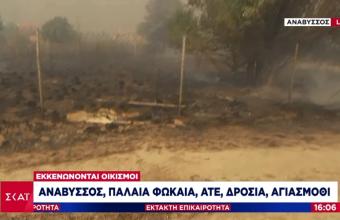 Πυρκαγιά Καλύβια: Εκκενώθηκαν Ανάβυσσος και γύρω περιοχές- Εκτακτη ανάγκη Δήμος Σαρωνικού