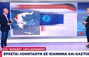 Ρεπορτάζ ΣΚΑΪ: Έρχεται λοκνταουν σε Ιωάννινα και Καστοριά – Στο πορτοκαλί η Θεσσαλονίκη