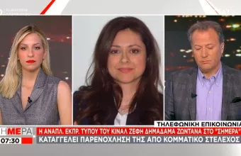 Δημαδάμα στον ΣΚΑΪ: Με παρενόχλησε κομματικό στέλεχος μέσα σε ασανσέρ