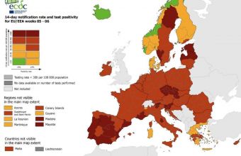 Χάρτης ECDC: Έχασε τις «πράσινες» περιοχές η Ελλάδα