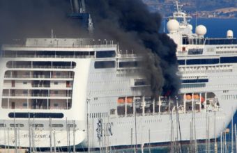 Κέρκυρα: Στις φλόγες το κρουαζιερόπλοιο MSC Lirica	