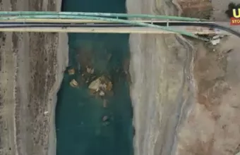 Ισθμός της Κορίνθου. Η νέα μεγάλη κατολίσθηση από ψηλά (vid)