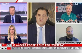 Γεωργιάδης σε ΣΚΑΪ: Ασφαλώς είναι λόγος απόλυσης ο μη εμβολιασμός - Καταστροφική μια νέα καραντίνα