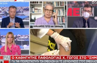 Γώγος σε ΣΚΑΪ: Πρέπει να εμβολιαστούμε γρήγορα και ευρέως -Τι είπε για τις μυοκαρδίτιδες